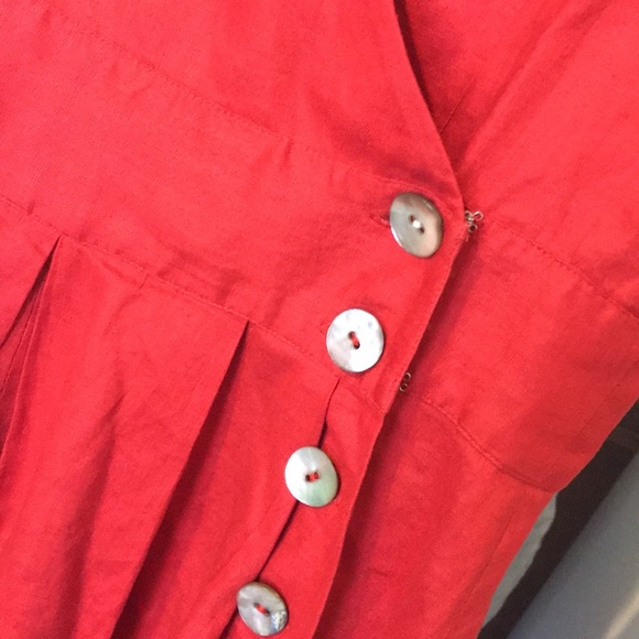 Vintage wrap linen dress size 10 - Picture 3 of 5